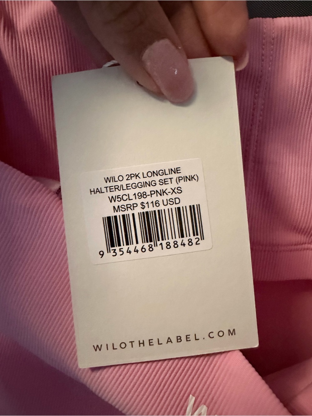 Wilo the Label High-Rise Leggings & Tank Active Set pink - Picture 3 of 3